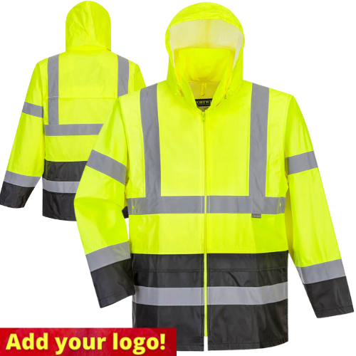 Portwest® UH443 Class 3 Hi-Vis Yellow/Black Classic Contrast Rain Jacket. Questions & Answers