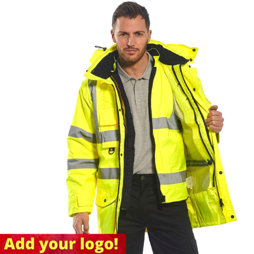 Does the Portwest® US427 Class 3 Hi-Vis Yellow 7-IN-1 Traffic Jacket have a FR rating?