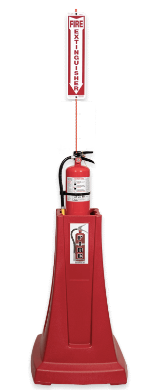 FireMate™ FMSR Red 34" Portable Fire Extinguisher Stand with Sign & Rod - Sold Individually. Questions & Answers