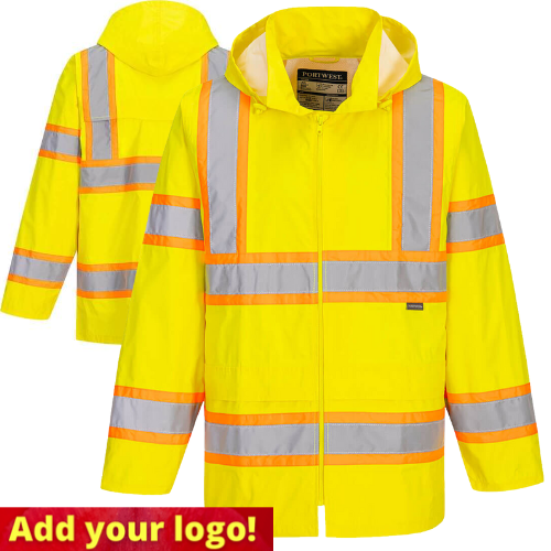 Portwest® UH400 Hi-Vis Contrast Tape Yellow Rain Jacket, Class 3, Reflective Tape. Questions & Answers