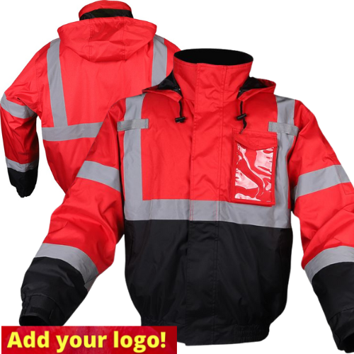 GSS® 8014 Non-ANSI Hi-Vis Red/Black Waterproof Bomber Jacket. Questions & Answers