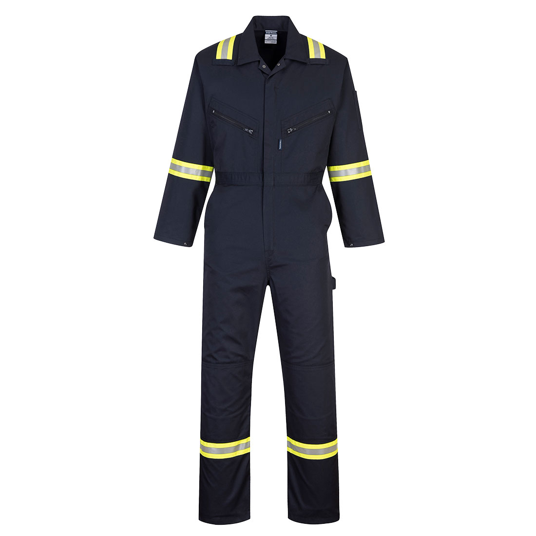 Portwest® F128 Iona Xtra Navy Hi-Vis Coveralls with Reflective Trim. Questions & Answers