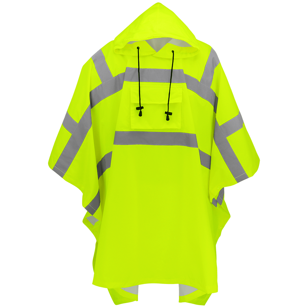 Global Glove® Frogwear® GLO-850 Class 3 High Visibility Yellow Polyester Rain Poncho. Questions & Answers