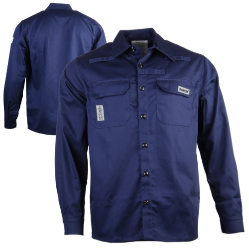 Ironwear® 6610FR-N AR/FR Long Sleeve Button Down FR Work Shirt, CAT 2, ATPV 9 cal/cm2, Navy Blue. Questions & Answers