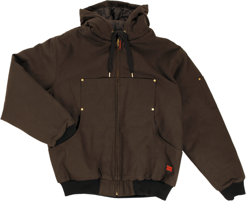 Does the tough duck hooded bomber jacket fit true to size and accommodate sweatshirts?