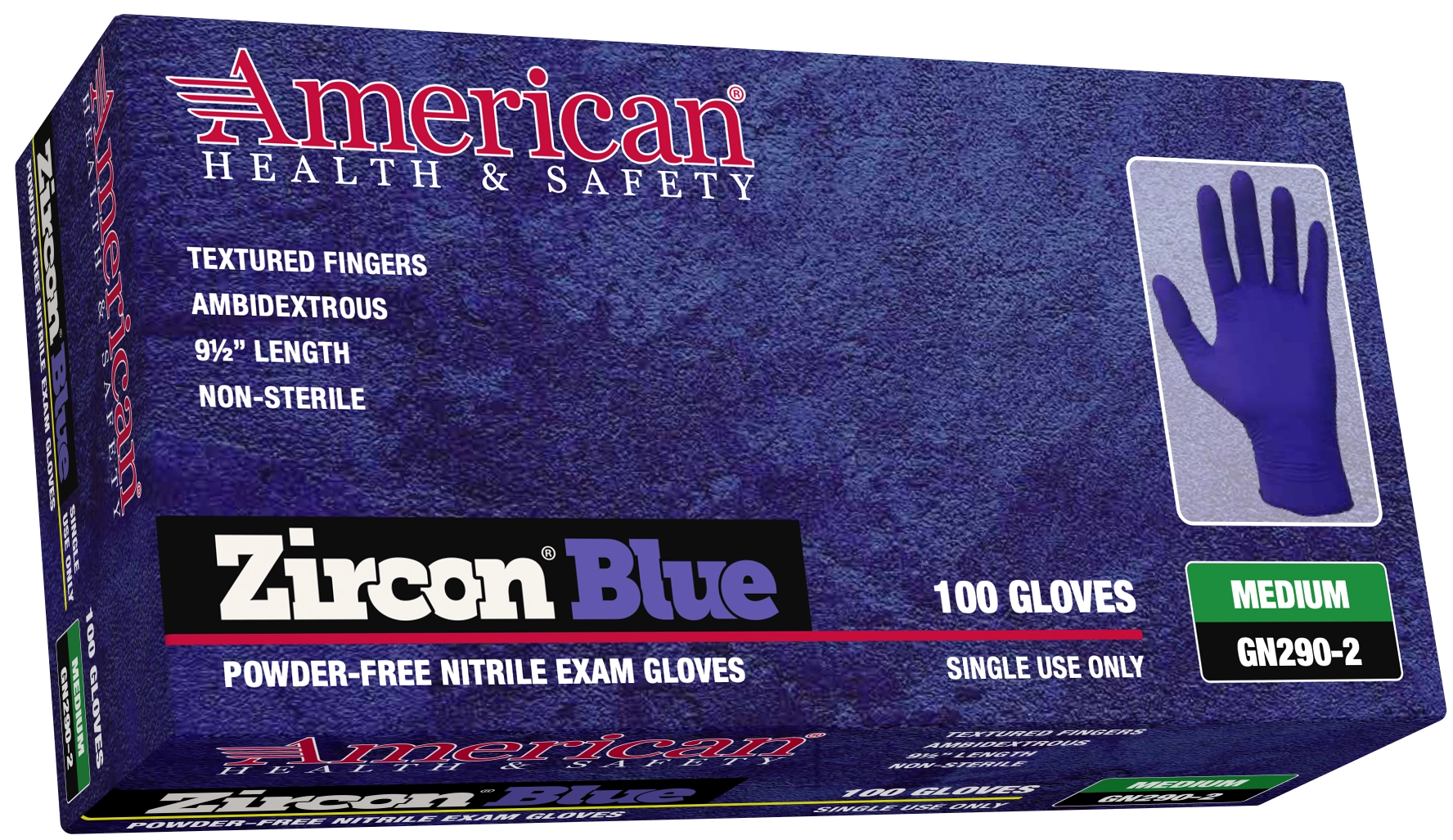 American Health and Safety™ Zircon™ Blue Disposable Nitrile Exam Grade Gloves – 1,000/Case. Questions & Answers