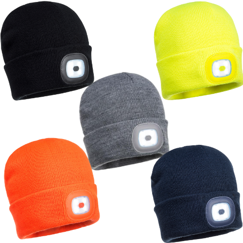 Portwest® B029 Acrylic Beanies with Rechargeable LED Head Light. Questions & Answers