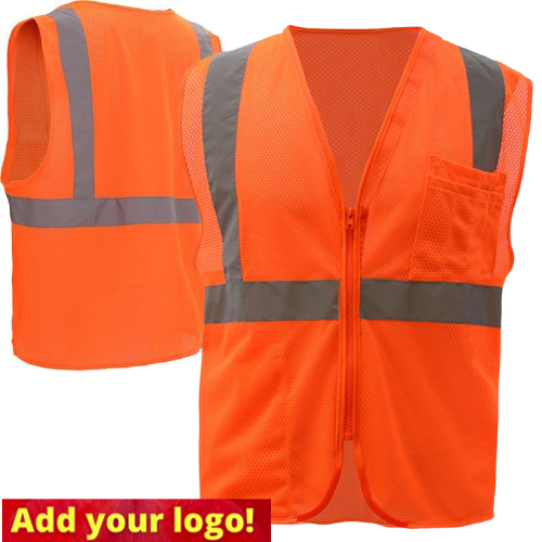 GSS® 1002 Class 2 Mesh Hi-Visibility Orange Safety Vest, Zipper Front, 2 Pockets. Questions & Answers