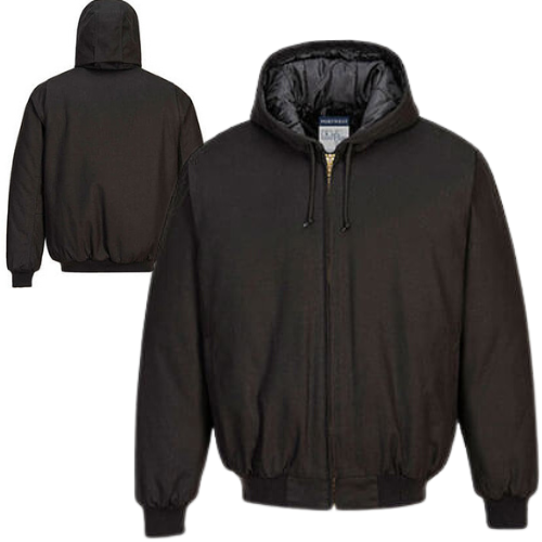 Portwest® DC801 Cotton Duck Quilt Lined Hooded Jacket, Black. Questions & Answers