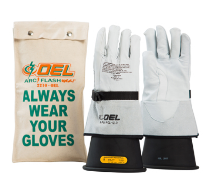 OEL® IRG418B Class 4, 36,000v 18" Rubber Insulated Electrical Glove Kits - Size 9. Questions & Answers