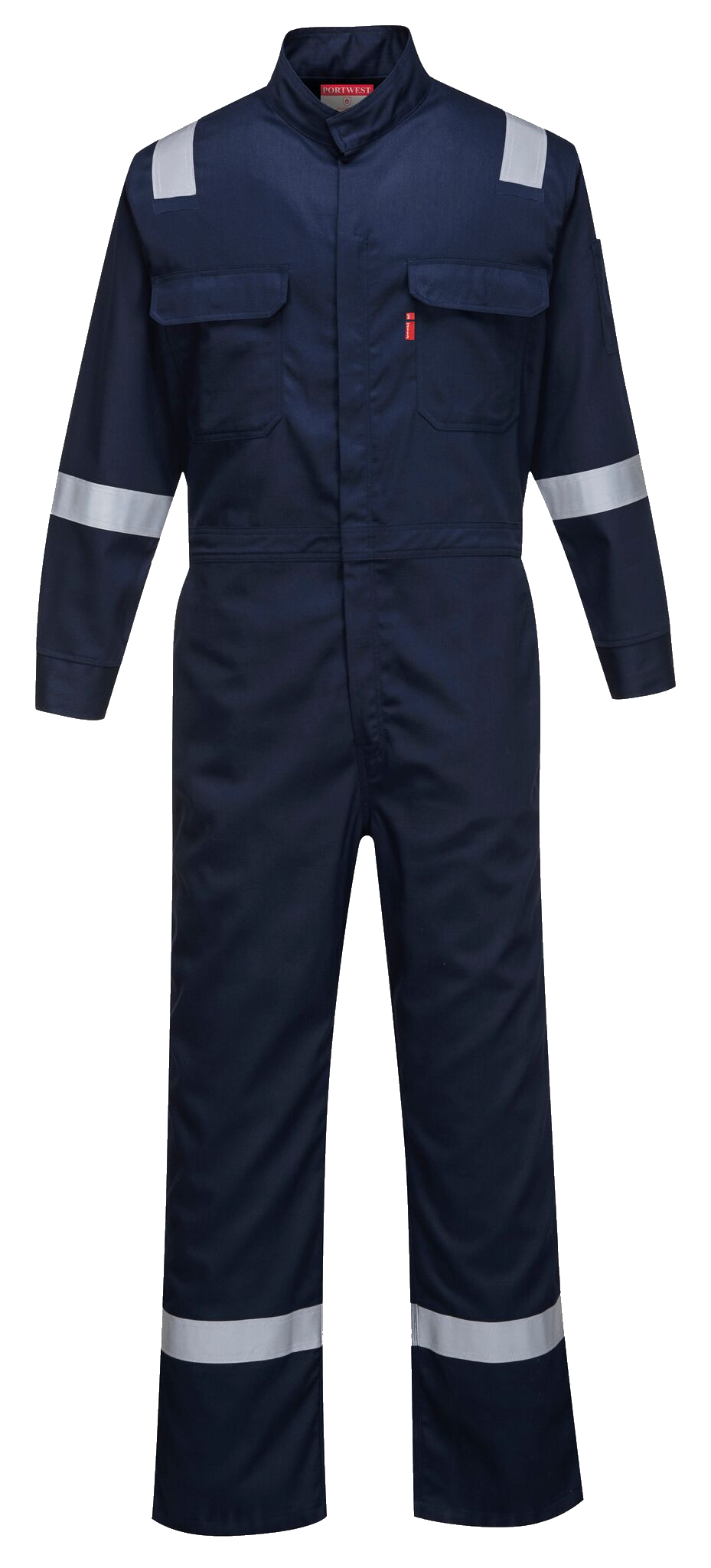 Portwest® FR94NAR Hi-Vis Navy Bizflame™ 88/12 Iona Flame Resistant Coverall – Small. Questions & Answers