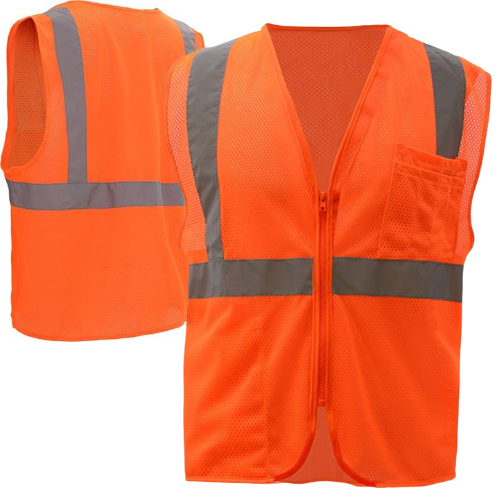 What is the chest measurement in inches of the Class GSS® 1002-6X Safety Vest?