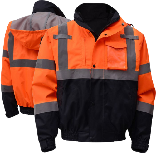 GSS® 8004 Class 3 Hi-Vis Orange/Black 3-IN-1 Waterproof Bomber Jacket with Removable Fleece Liner – 2X-Large. Questions & Answers