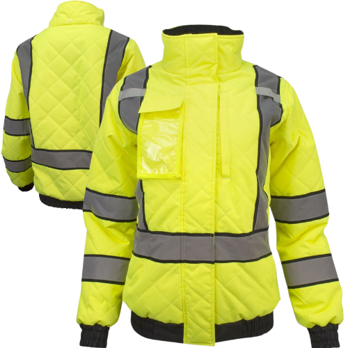 Radians® SJ930-3 Class 3 High Visibility Lime Women's Bomber Jacket with Removable Hood - Small. Questions & Answers