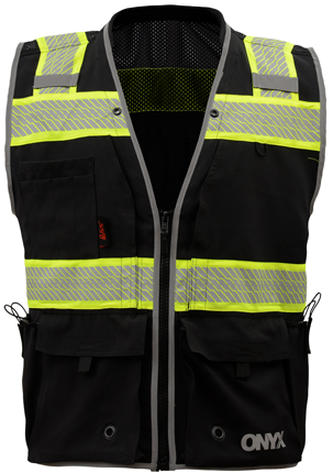 GSS® 1513 Onyx Non-ANSI Hi-Vis Black Surveyor’s Safety Vest – X-Large. Questions & Answers