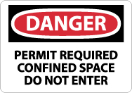 What is the meaning of the permit-required confined space sign on an OSHA Lockout Tag?